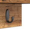 vidaXL Стенен закачалка за палта Старо дърво 40 x 10,5 x 18 см