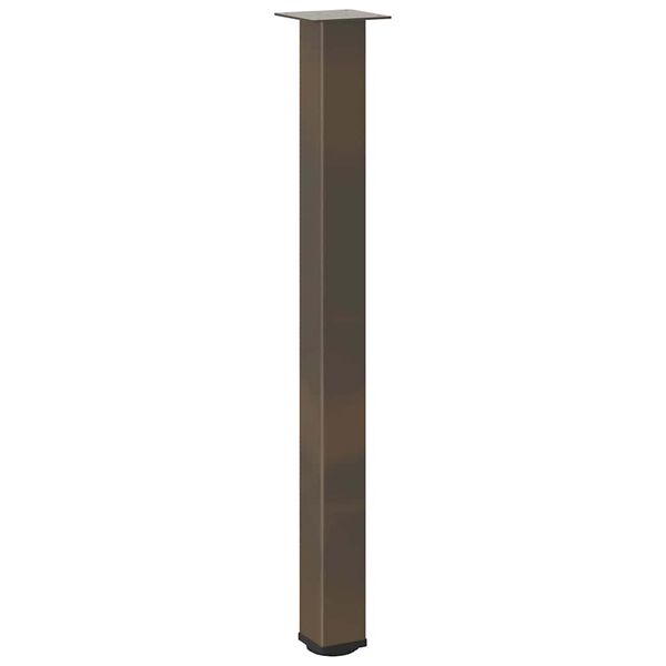 vidaXL Крака за бар маса, 4 бр., естествена стомана, 90-92 см, стомана