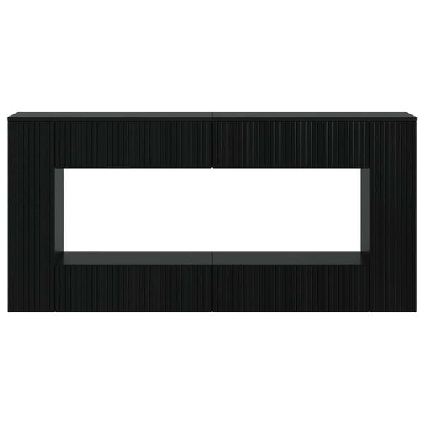 vidaXL Конзолна маса Черен 155 x 29 x 74 см Инженерен дървен материал