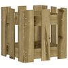 vidaXL Градинска кашпа с дизайн на ограда 30x30x30 см импрегниран бор