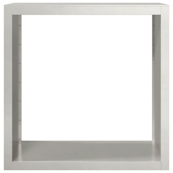 vidaXL Стойка за дърва за огрев, 100x40x100 см, неръждаема стомана