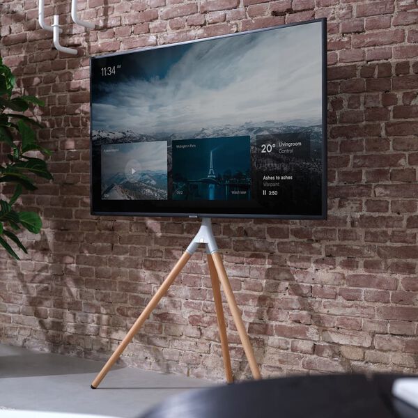 One For All Стойка за телевизор трипод 32"-65" светлокафява