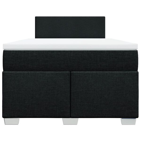 vidaXL Боксспринг легло с матрак, черно, 120x190 см, плат