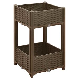 vidaXL Повдигната леха, 40x40x71 см, полипропилен