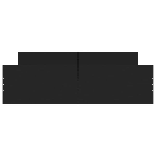 vidaXL Рамка за легло с горна и долна табла, черна, 150x200 см