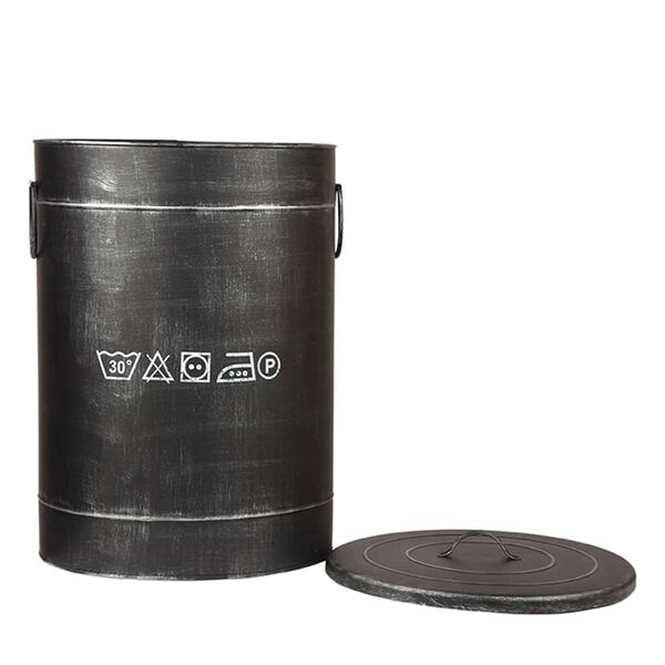 LABEL51 Kош за пране, 40x40x58 см, L, антично черно