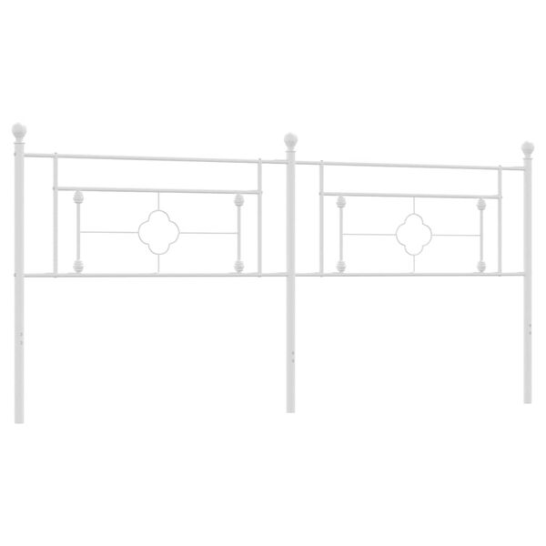 vidaXL Метална резервна табла за легло, бяла, 200 см