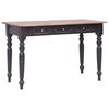 vidaXL Бюро с 3 чекмеджета, 117x57x75 см, махагоново дърво масив