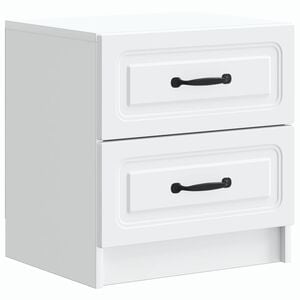 vidaXL Нощен шкаф Бяло 43 x 34,5 x 44,5 см Инженерна дървесина