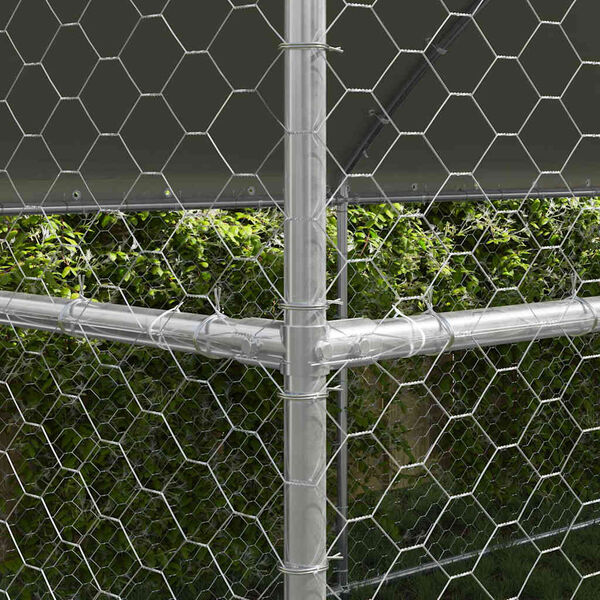 vidaXL Кучешка клетка 3 pcs Сребрист 6 x 2 x 2 m Поцинкована стомана