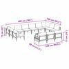 vidaXL Градински Софа Комплект с възглавница 14 pcs Черно Стомана