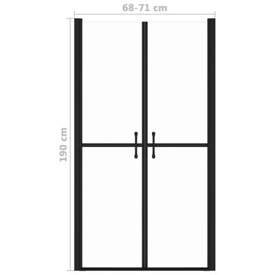 vidaXL Врата за душ, прозрачно ESG стъкло, (68-71)x190 см