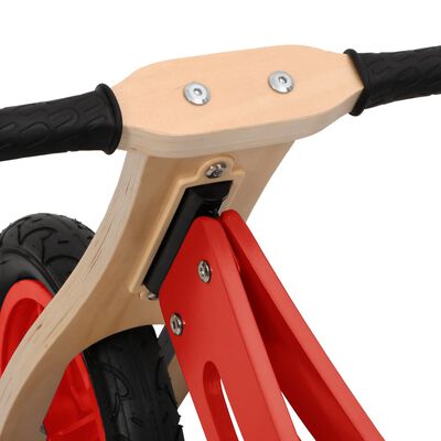 vidaXL Детско колело за баланс с пневматични гуми, червено