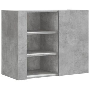 vidaXL Стенен шкаф, бетонно сив, 75x35x60 см, инженерно дърво