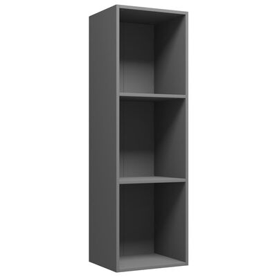 vidaXL Библиотека/ТВ шкаф, сива, 36x30x114 см, ПДЧ