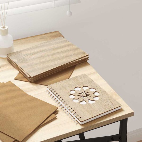 vidaXL Декор панели 12 pcs дъб сонома 21 x 30 x 0.3 см Инженерно дърво