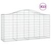 vidaXL Габионни кошници арка 13 бр 200x50x100/120см поцинковано желязо
