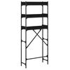 vidaXL Етажерка за перална машина с рафт Черно 0ak 67 x 25 x 163 см