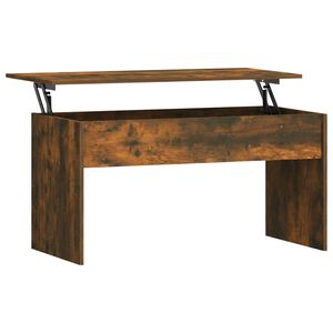 vidaXL Кафе маса, опушен дъб, 102x50,5x52,5 см, инженерно дърво
