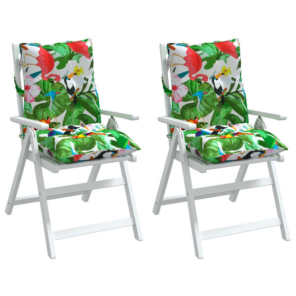 vidaXL Възглавници за стол с ниска облегалка 2 бр многоцветни Оксфорд