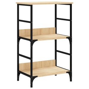 vidaXL Библиотека дъб сонома 50x33x82 см инженерно дърво и желязо