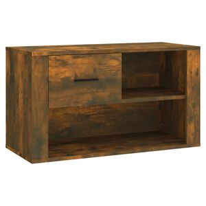 vidaXL Шкаф за обувки, опушен дъб, 80x35x45 см, инженерно дърво