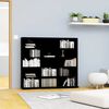 vidaXL CD шкаф, черен, 100x23x89,5 см, инженерно дърво