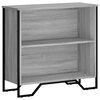 vidaXL Библиотека, сив сонома, 80x31x74,5 см, инженерно дърво