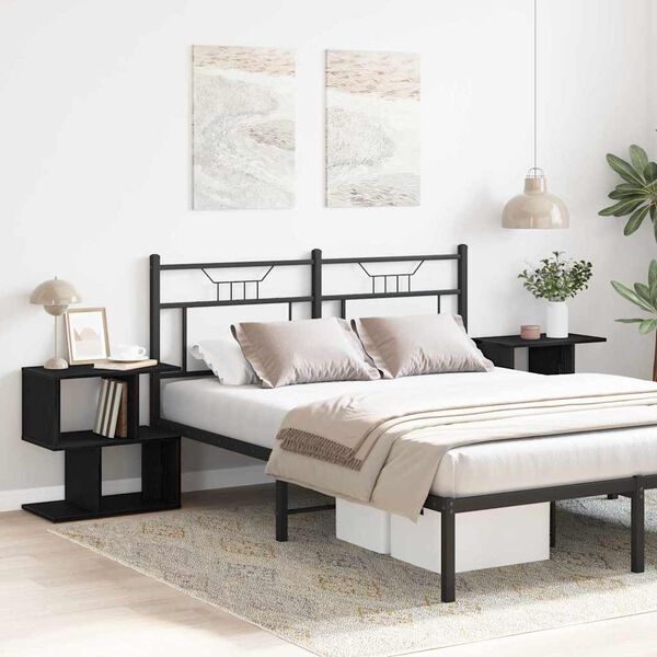 vidaXL Нощен шкаф 2 pcs Черния дъб 50 x 30 x 51,5 см Инженерно дърво