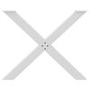 vidaXL Крака за трапезна маса, X-образни, 2 бр., бели, 90 x (72-73) см, стомана