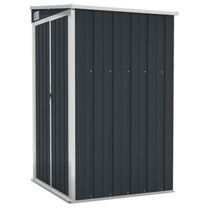 vidaXL Градинска барака стенен монтаж антрацит 118x100x178 см стомана