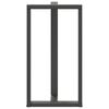 vidaXL Крака за бар маса, Т-образни, 2 бр., антрацит, 60x35x(110-111) см, стомана