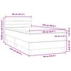 vidaXL Box Spring легло с матрак Тъмнозелено 90x220 cm Кадифе