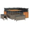 vidaXL Градински Софа Комплект с възглавница 8 pcs Сив