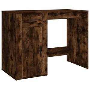 vidaXL Бюро, опушен дъб, 100x49x75 см, инженерно дърво