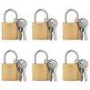 vidaXL U Lock с ключове 6 pcs Месинг Желязо