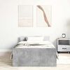 vidaXL Рамка за легло сив бетон 75x190 см Small Single инженерно дърво