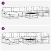 vidaXL Комплект дивани за открито 8 pcs Натурален и Антрацит