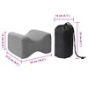 vidaXL Коленен възглавница Сив 26 x 21,5 x 15 см Мемори пяна