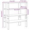 vidaXL Рафт за обувки от старо дърво 61x32x70 cm Инженерна дървесина
