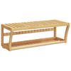 vidaXL Рафт за кърпи, стенен, 60x25x20 см, бамбук