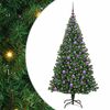 vidaXL С изкуствено коледно дърво с 300 LED светодиода Зелен 180 cm