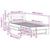 vidaXL Рамка за легло Естествен 100 x 200 cm Солидно борово дърво