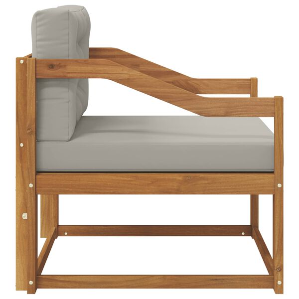 vidaXL Среден диван за открито Солидно акациево дърво Естествен