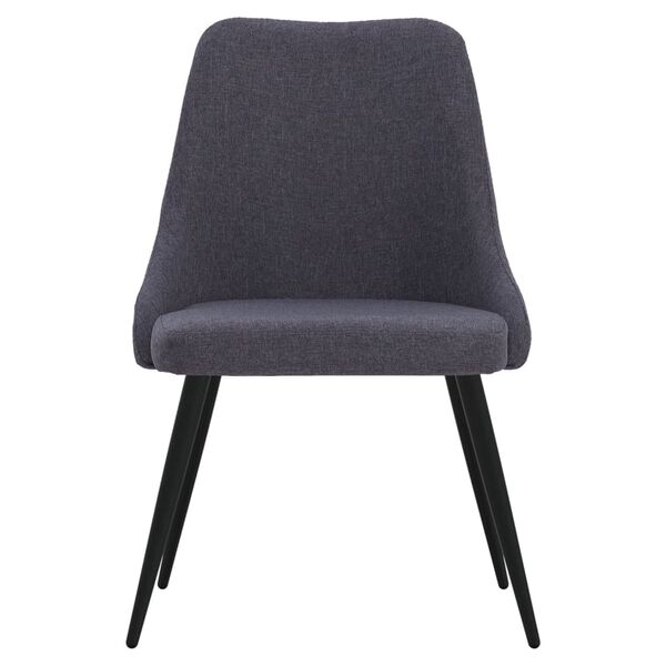 vidaXL Трапезни столове, 4 бр, тъмносиви, текстил