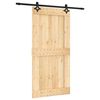 vidaXL Преплъзваща се врата Естествено и черно 100 x 210 cm