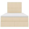 vidaXL Легло с място за съхранение Кремав 120 x 200 cm Изкуствена