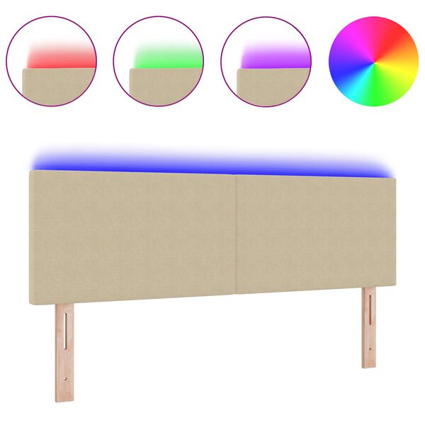 vidaXL LED глава С LED лентисти светлини Сивозелен 144 см Полиестер