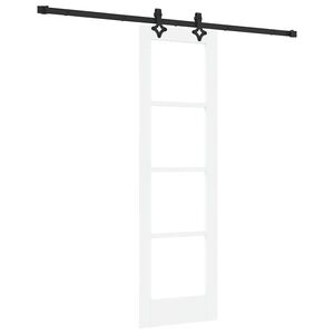 vidaXL Преплъзваща се врата ORKDAL 61 x 198,5 см Бяло и черно