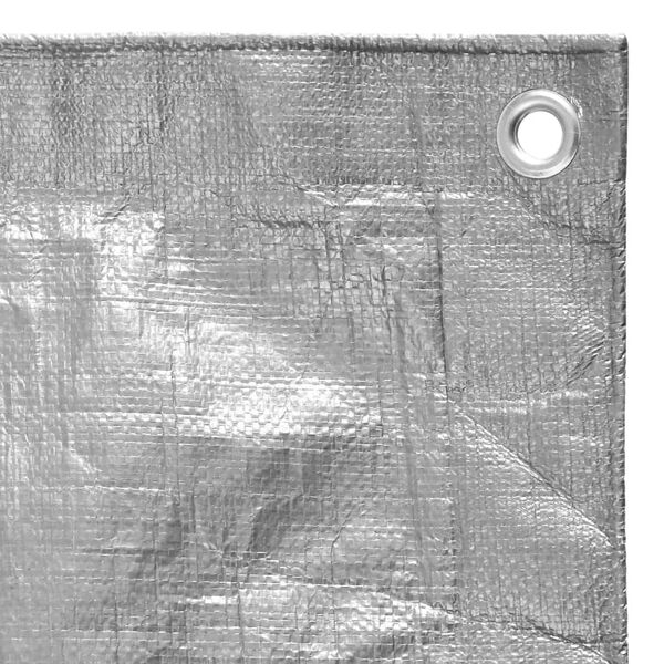 vidaXL Брезент, 180 г/м&sup2;, 8x10 м, сив, HDPE